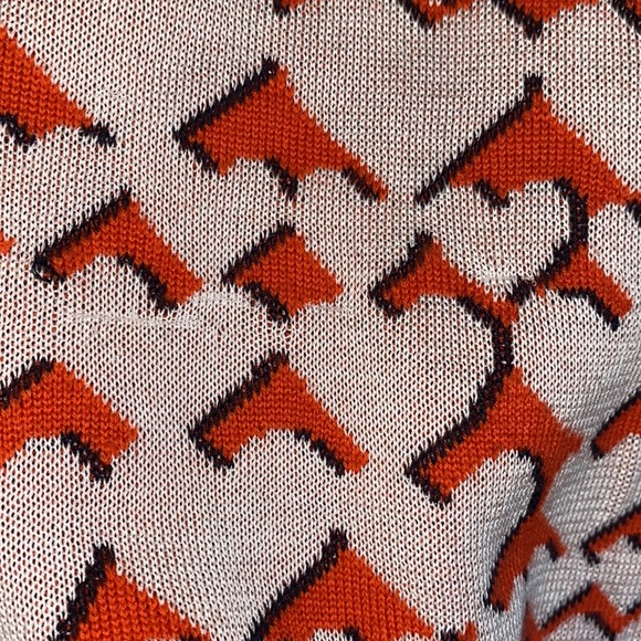 Stella McCartney Size 38 Heart Pattern Wool Blend Oversized Pullover With Pocket - Picture 4 of 8